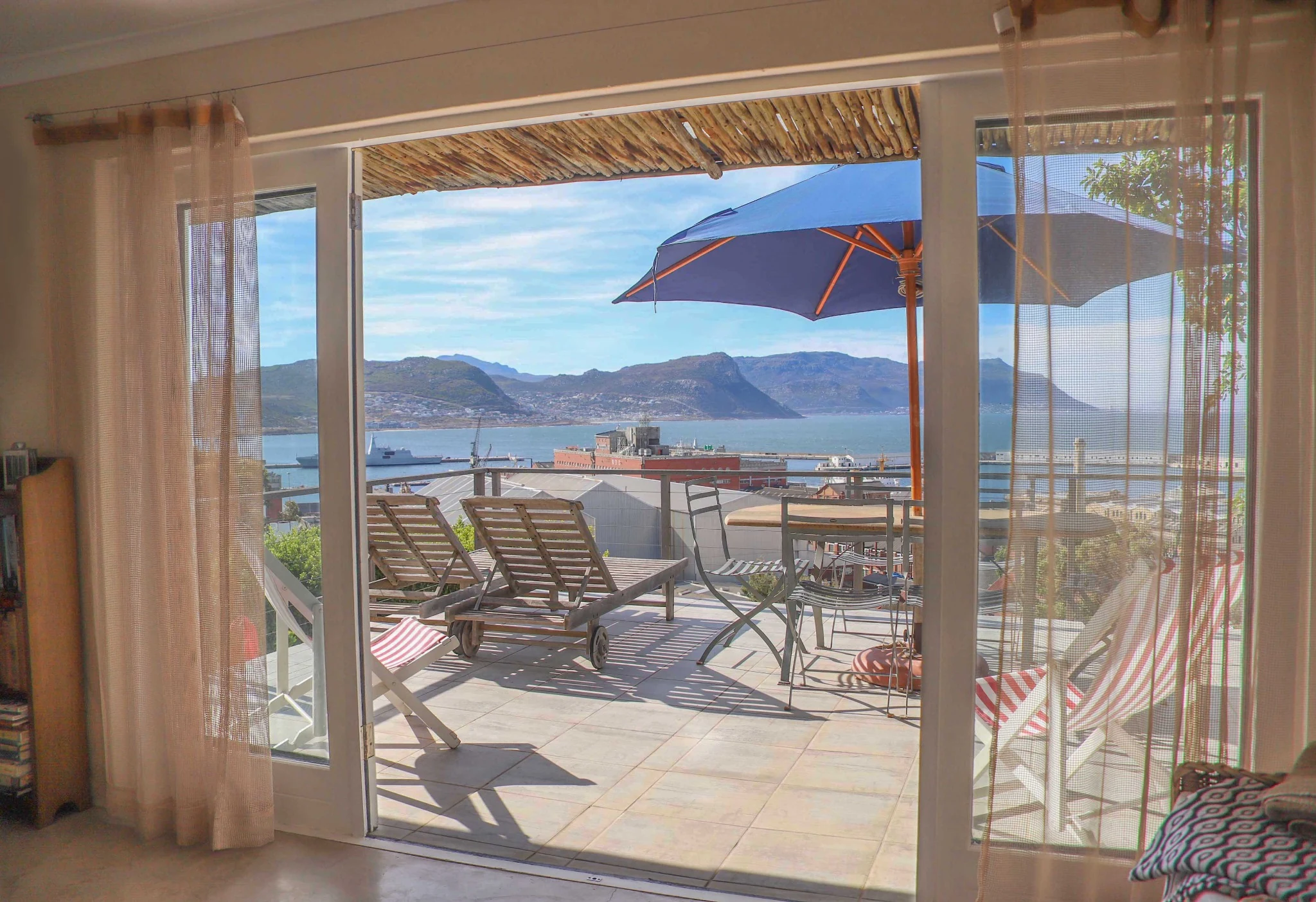 View from Chiduku Upstairs onto the harbour terrace