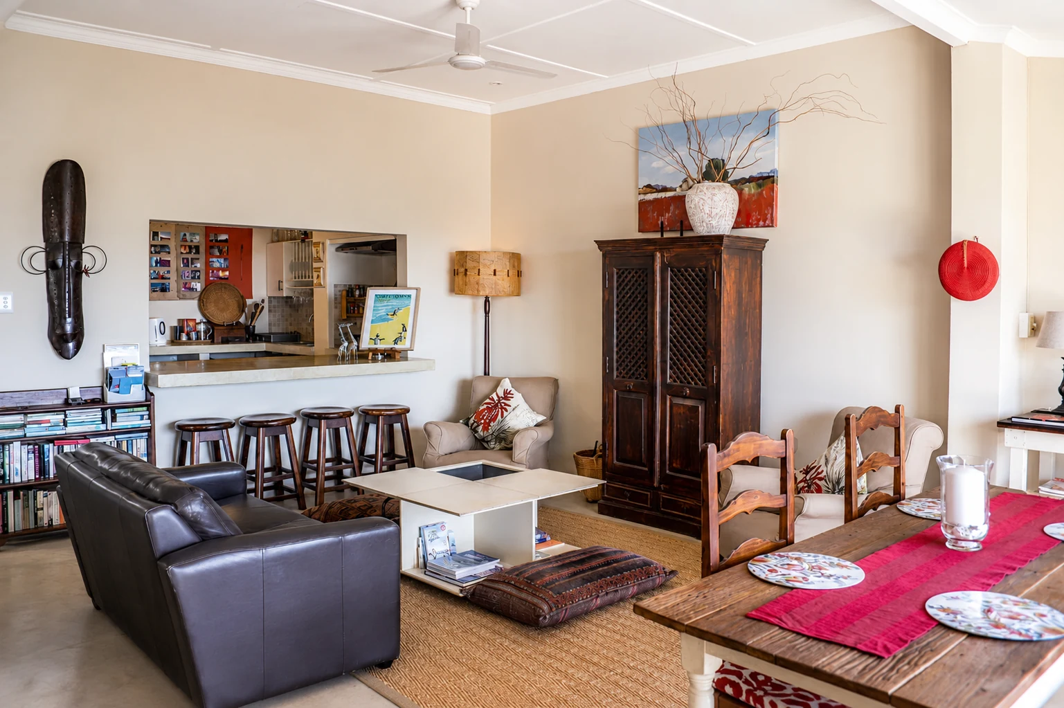 Character-filled lounge at Chiduku Upstairs