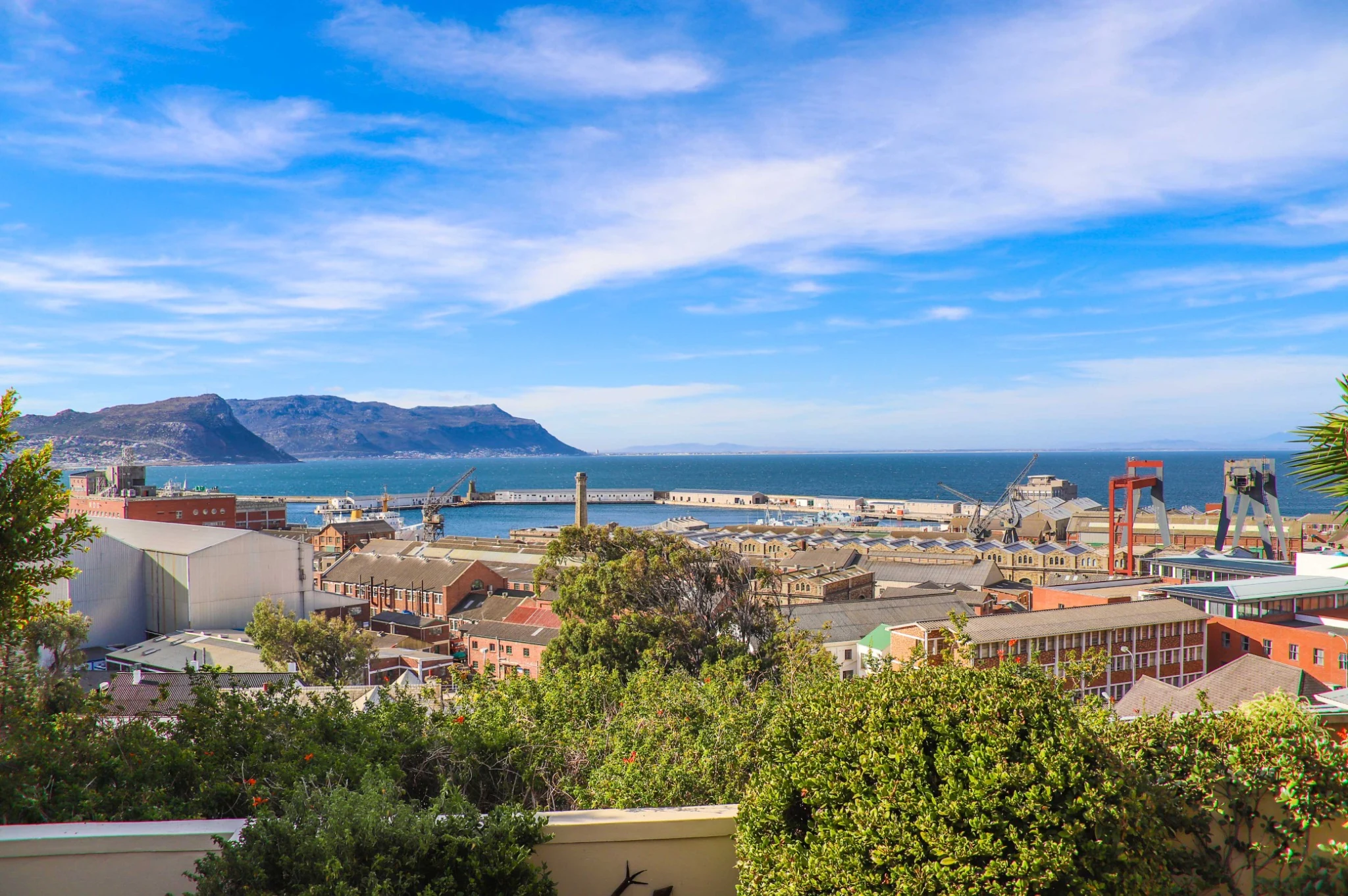 View across Simon's Town harbour from Chiduku