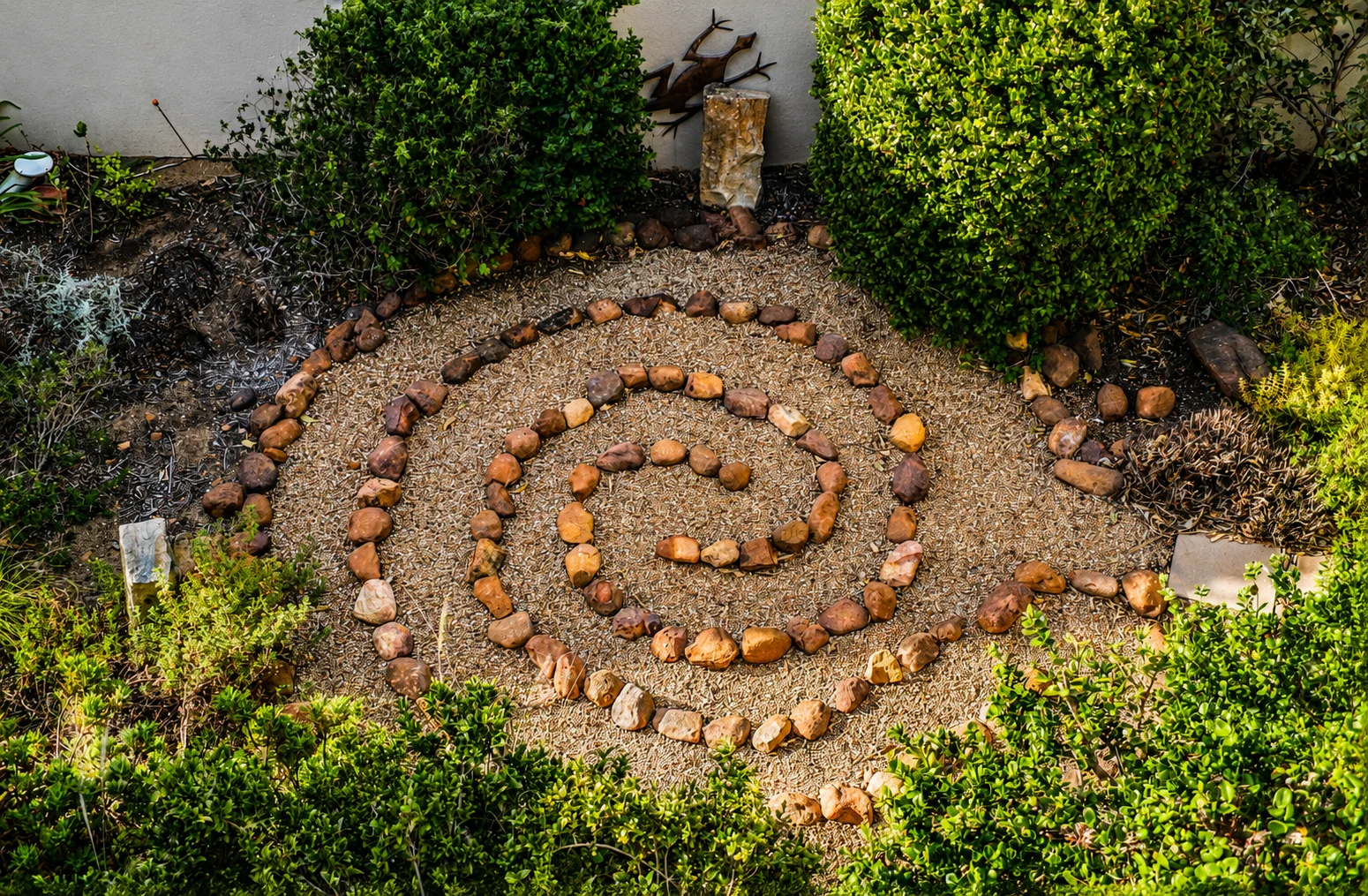 Stone labyrinth in the Chiduku garden