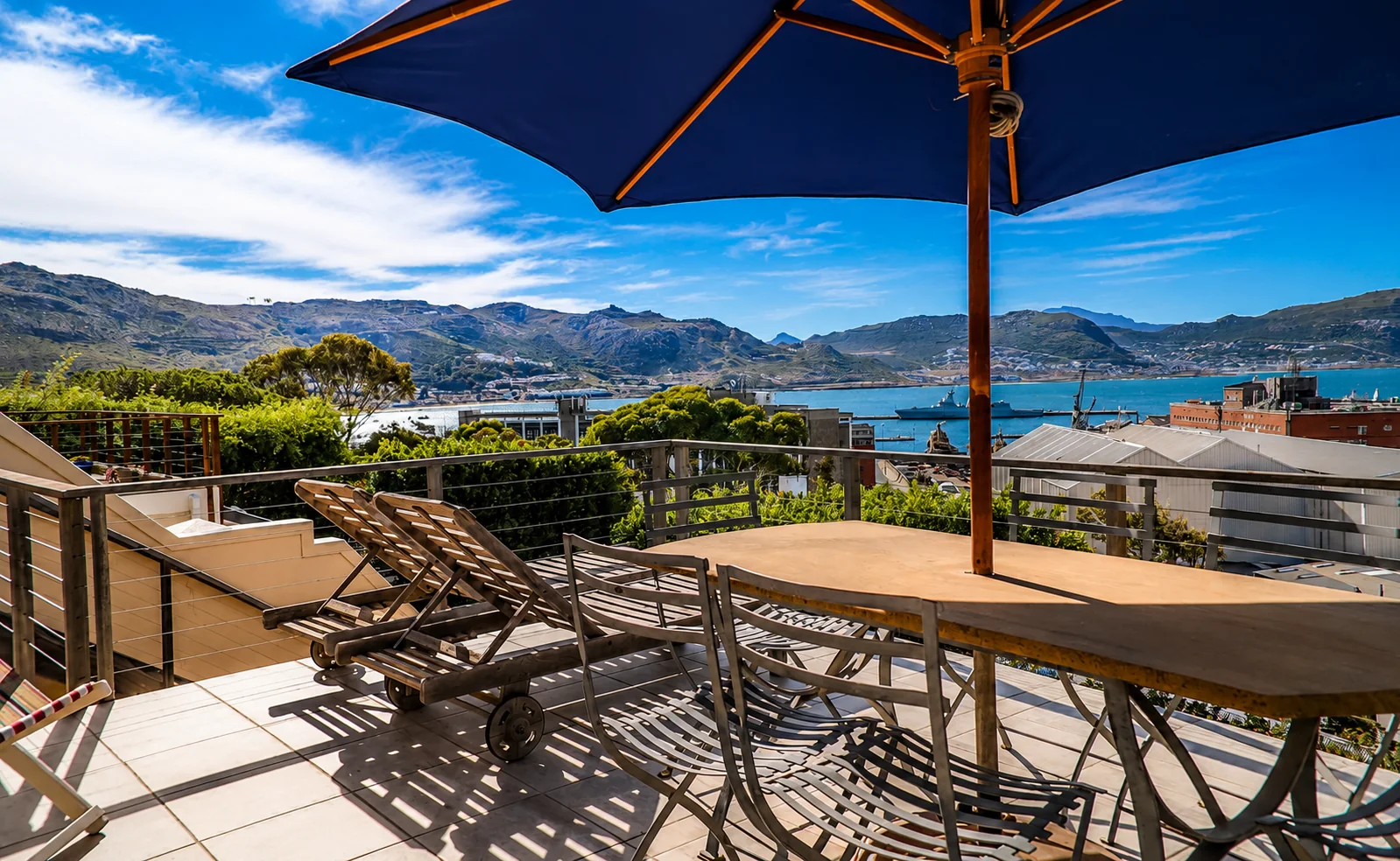 Chiduku terrace overlooking Simon's Town harbour